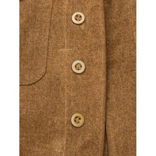 293 - A scarce WWII Polish army officer's khaki BD blouse, utility pattern with tailored lapels, bullion e... 