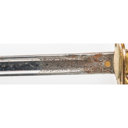 320 - An Edward VII Royal Army Medical Corps officers sword, by Wilkinson, number 40829 (1906), the bladed... 