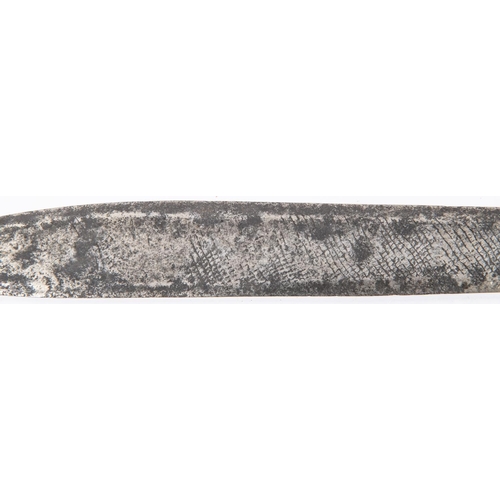 340 - A North African sword, double edged blade 19½