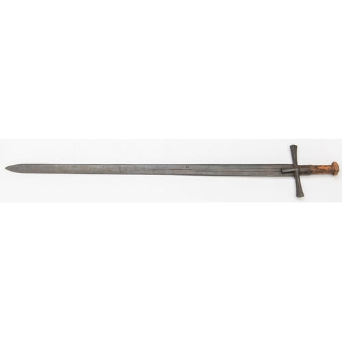 342 - A 19th century Sudanese sword kaskara, blade 35