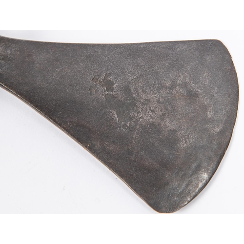 344 - An African axe, with plain tapered head and hardwood haft, 20