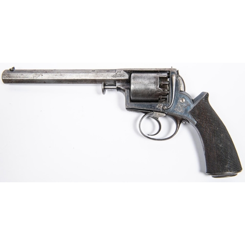 372 - A 5 shot 54 bore Adams Model 1851 self cocking percussion revolver, barrel 6½