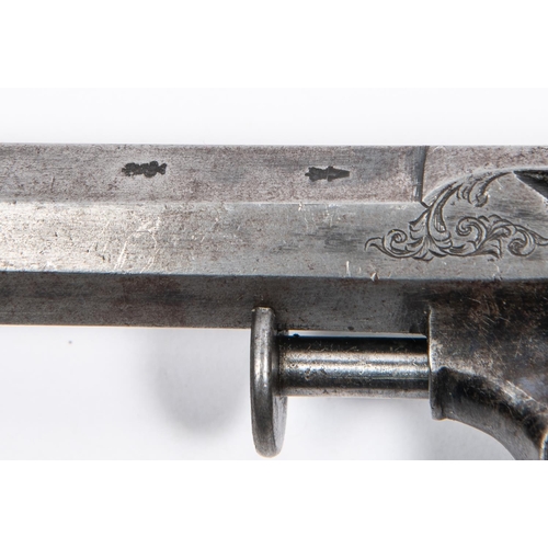 372 - A 5 shot 54 bore Adams Model 1851 self cocking percussion revolver, barrel 6½