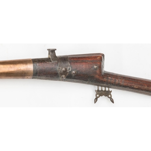 380 - An unusually long Indian matchlock jezail, 79