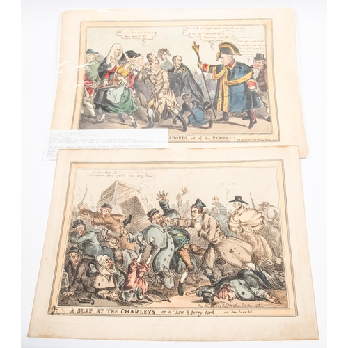 4 - Four early 19th century hand coloured political satirical prints, published by T. McLean, 26 Haymark... 