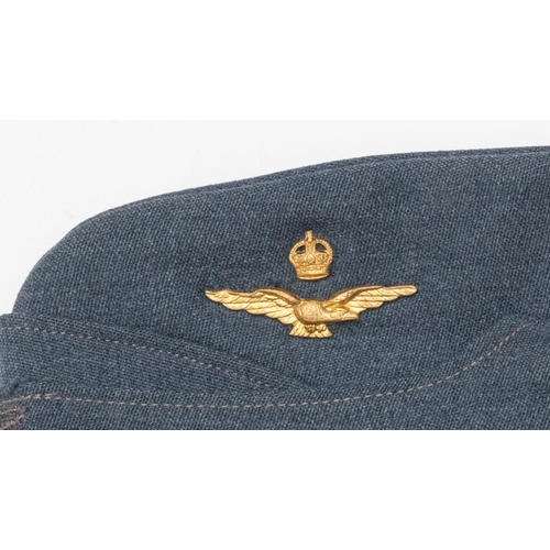 313 - An officer's SAS No 1 peaked dress cap, gilt and silver badge; a WWII RAF officer's FS cap; a Canadi... 