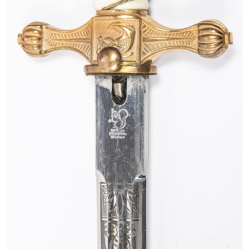 111 - A Third Reich Naval officer's dagger, the blade with post 1941 Eickhorn mark and etched with fouled ... 