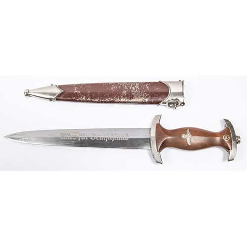 115 - A Third Reich SA dagger, the blade etched with RZM mark and 