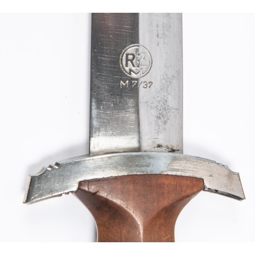 115 - A Third Reich SA dagger, the blade etched with RZM mark and 