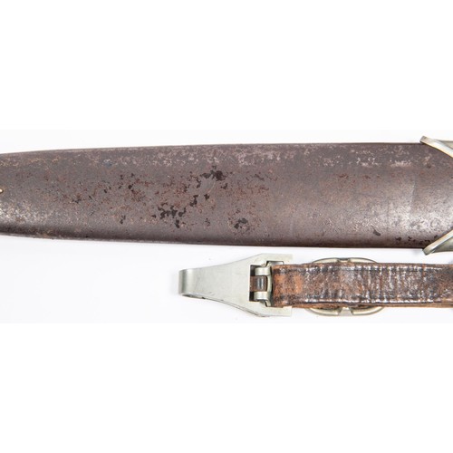 116 - A Third Reich SA dagger, by F Herder A.S., Solingen, with nickel silver mounts, the crossguard stamp... 