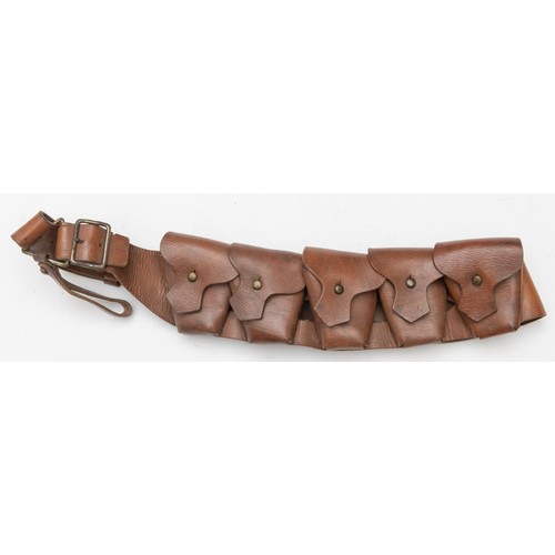 141 - A 1903 patt 5 pocket ammunition bandolier, dated 1941; 2 more similar bandoliers undated. GC (3) £90... 