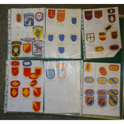 272 - US post WWII military patches, flashes, ovals etc. (200+) £60-80