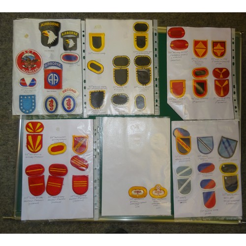 272 - US post WWII military patches, flashes, ovals etc. (200+) £60-80