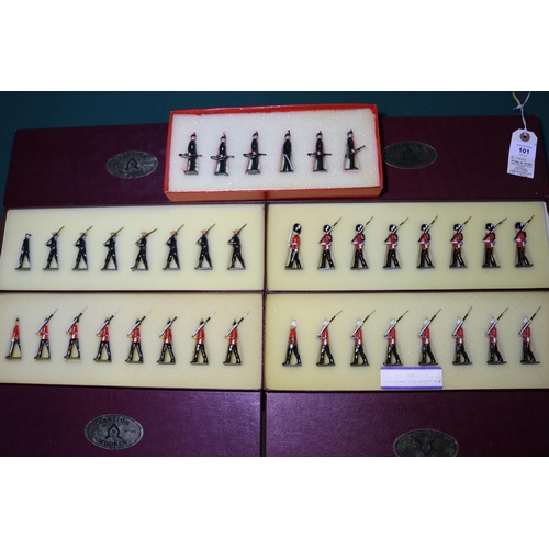 101 - 4 Bastion models soldier sets made in Great Britain, A19 the Hampshire regiment, A11 Royal Marines L... 