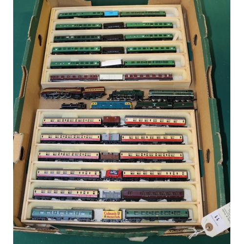 11 - A quantity of N gauge model railway by various makers. Including 6 locomotives BR Battle of Britain ... 