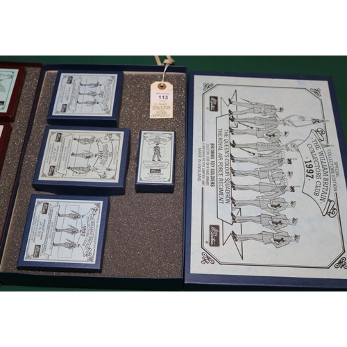 113 - 2 Britains, William Britains Collectors Club Set 1996, The Sherwood Foresters Regimental Band. Toget... 