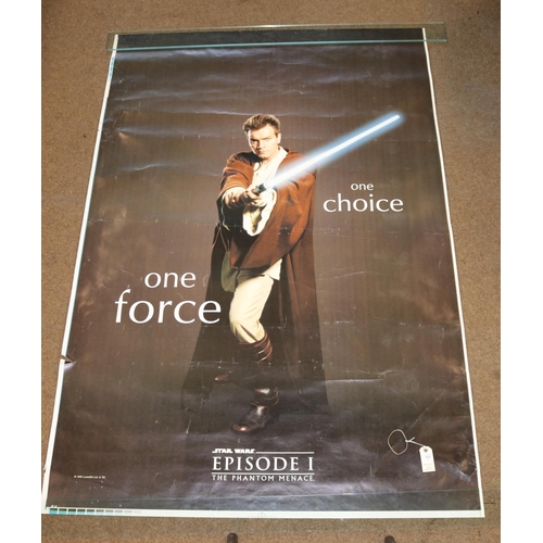 131 - 3 impressively large original Cinema Foye portrait Film Posters for the 1999 Lucas Films 'STAR WARS ... 