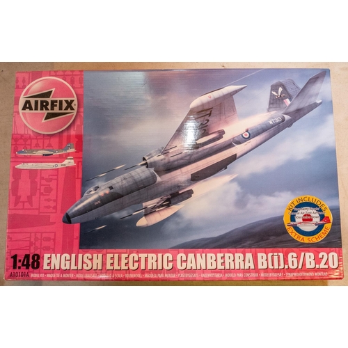 143 - 7 Airfix unmade kits. 1:76 D Day Operation Overlord. 2x 1:76 European Brewery. 1:48 North American F... 