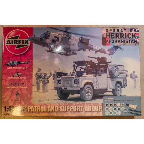 145 - 6 Airfix unmade kits. 1:76 European Brewery. 1:48 Helicopter Support Operation Herrick Afghanistan. ... 