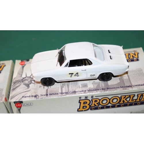 151 - 3 Brooklin 1:43 scale white metal models, BRK. 213x 1962 Corvair Greenbrier sport wagon 