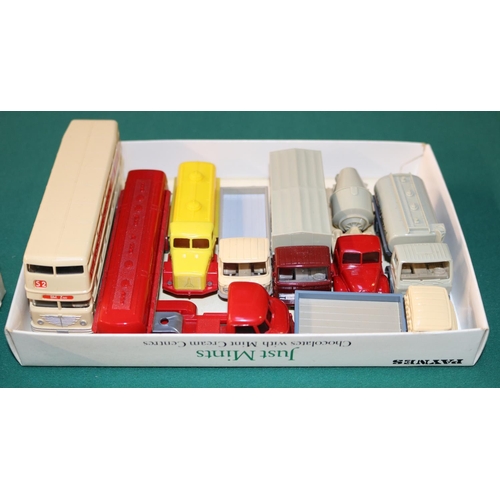 158 - 50 Wiking HO scale plastic vehicles. Including early Unimogs, some with snow ploughs, Mercedes - G W... 