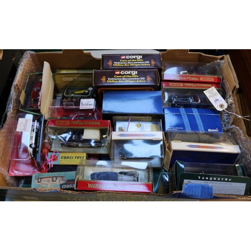 167 - Quantity of various makes. Models of Yesteryear, Vanguards, Corgi, Dinky  and others. Lot include Co... 