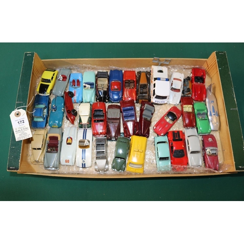 172 - Quantity of mixed various makes of die cast models. Dinky, Matchbox, Corgi, Spot on, Solido etc. Lot... 