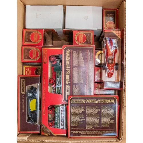 176 - 166 Models of yesteryear in red boxes. Includes, Talbot vans, Crossley's, AEC omnibus, Frasers set, ... 