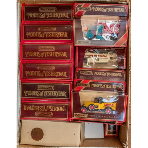 176 - 166 Models of yesteryear in red boxes. Includes, Talbot vans, Crossley's, AEC omnibus, Frasers set, ... 