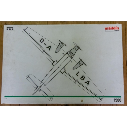 212 - A 1996 Limited Edition MARKLIN tinplate clockwork made-up kit model of a German civilian Junkers JU5... 