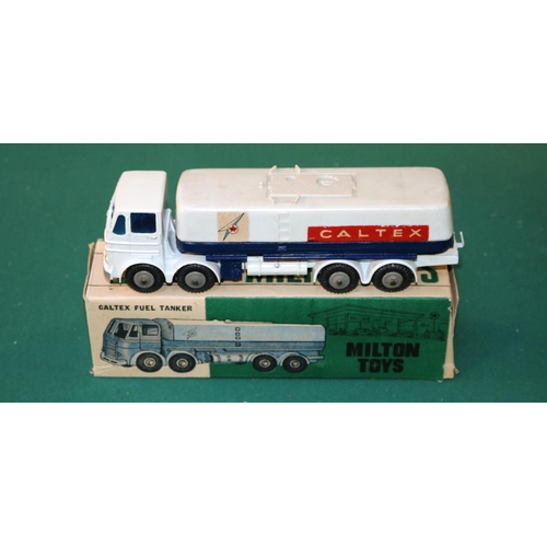 220 - A scarce Milton toys (Calcutta India) Caltex fuel tanker based on the Dinky toys Leyland Octopus. Me... 