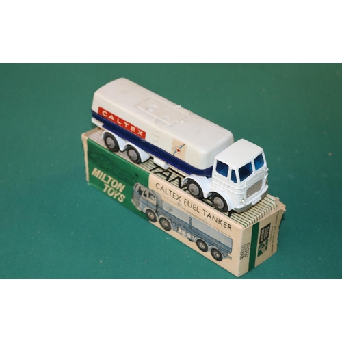 220 - A scarce Milton toys (Calcutta India) Caltex fuel tanker based on the Dinky toys Leyland Octopus. Me... 