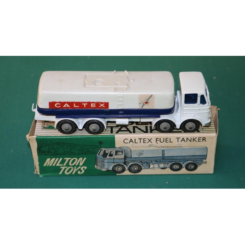 220 - A scarce Milton toys (Calcutta India) Caltex fuel tanker based on the Dinky toys Leyland Octopus. Me... 