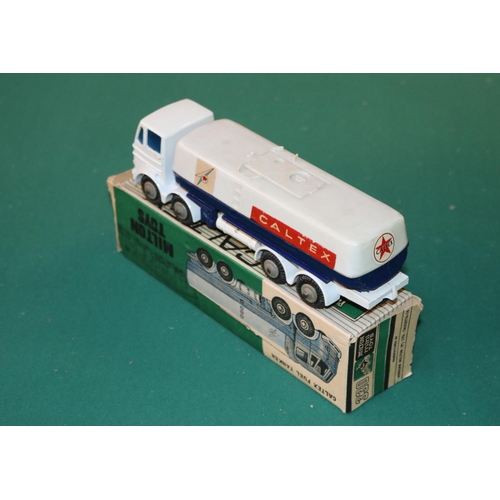 220 - A scarce Milton toys (Calcutta India) Caltex fuel tanker based on the Dinky toys Leyland Octopus. Me... 