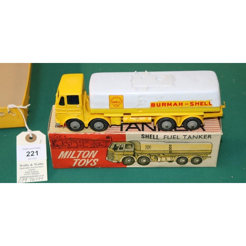 221 - A scarce Milton toys (Calcutta India) Burmah-Shell tanker based on the Dinky toys Leyland Octopus. m... 