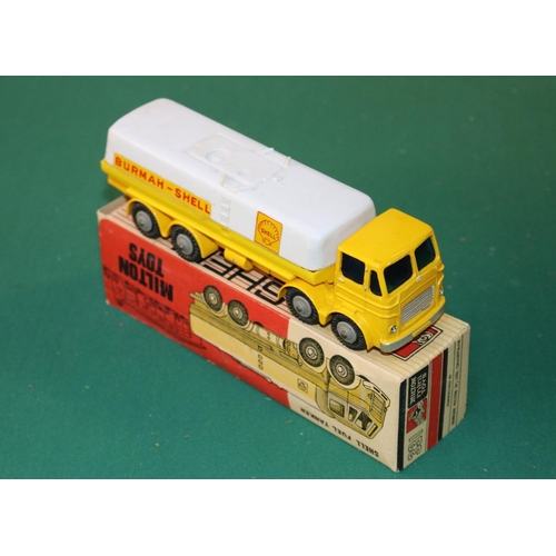 221 - A scarce Milton toys (Calcutta India) Burmah-Shell tanker based on the Dinky toys Leyland Octopus. m... 