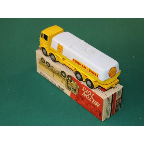 221 - A scarce Milton toys (Calcutta India) Burmah-Shell tanker based on the Dinky toys Leyland Octopus. m... 