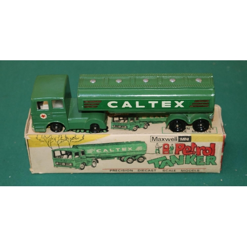 222 - A scarce Maxwell mini Caltex Tanker (Calcutta India). Finished in green with Caltex decals to both s... 