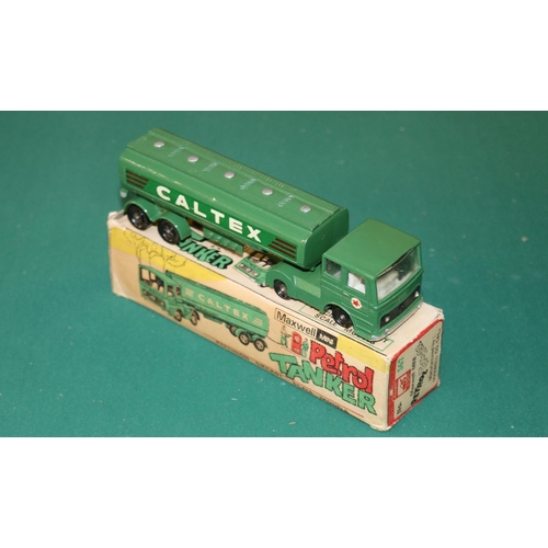 222 - A scarce Maxwell mini Caltex Tanker (Calcutta India). Finished in green with Caltex decals to both s... 