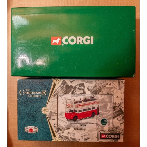 292 - 9 Corgi buses. To included the CC25908 last Routemaster with sights & sounds, CC26101 RT Double deck... 