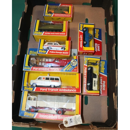 378 - 17 Dinky toys all from the 1970s. Some are boxed and others are in bubble packs. Lot includes 940 Me... 