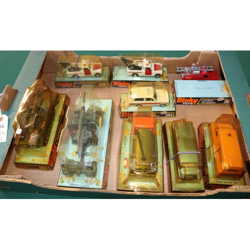 378 - 17 Dinky toys all from the 1970s. Some are boxed and others are in bubble packs. Lot includes 940 Me... 