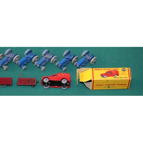 380 - 15 Dinky toys London buses in various conditions, some repainted and have damage together with an Ai... 