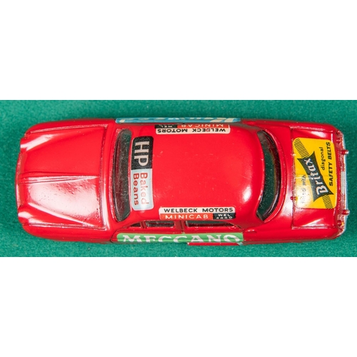 439 - Dinky Toys Renault Dauphine Minicab (268). In red with Meccano, Britax, Kenwood etc adverts to bodyw... 
