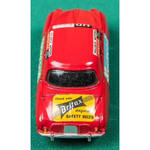 439 - Dinky Toys Renault Dauphine Minicab (268). In red with Meccano, Britax, Kenwood etc adverts to bodyw... 