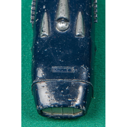 444 - Dinky Toys Streamlined Racing Car Thunderbolt (23s). In navy blue with silver cockpit etc. VGC for a... 