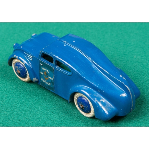 445 - A Dinky Toys Royal Air Mail Service van (34a). In mid blue with dark blue wheels and white tyres. GC... 