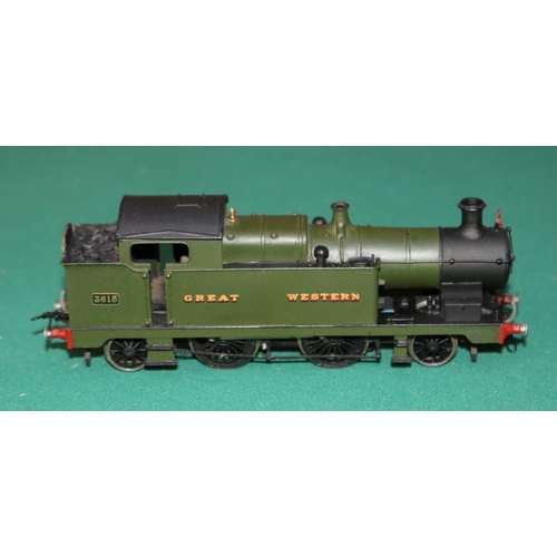 49 - A fine quality white metal/brass OO gauge 2-rail electric Great Western Class 36XX 2-4-2 tank Locomo... 