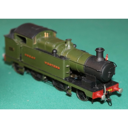 49 - A fine quality white metal/brass OO gauge 2-rail electric Great Western Class 36XX 2-4-2 tank Locomo... 