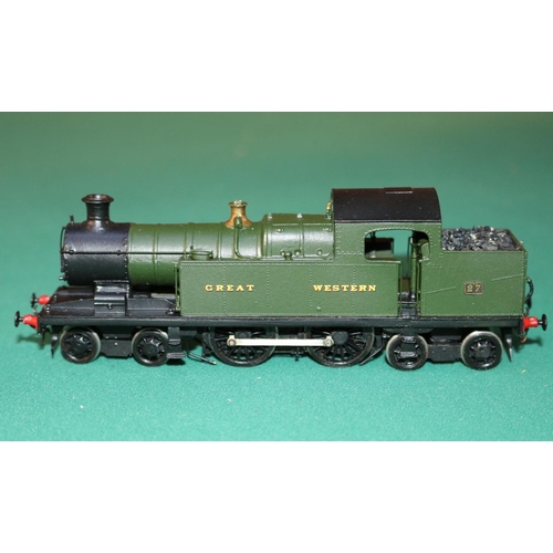 50 - A fine quality white metal/brass OO gauge 2-rail electric Great Western ex MSWRJ rebuilt 4-4-4  tank... 